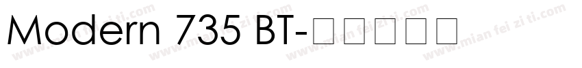 Modern 735 BT字体转换